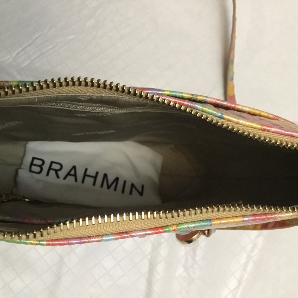 Brahmin Vibrant Shoulder Bag in Yellow, Pink, and Blue - Picture 13 of 16